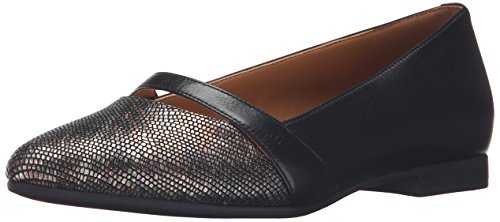 Ecco Footwear Womens Akita 10 Mm Ballet Flat, Black/Multi Metallic/Black, 38 EU/7-7.5 M US