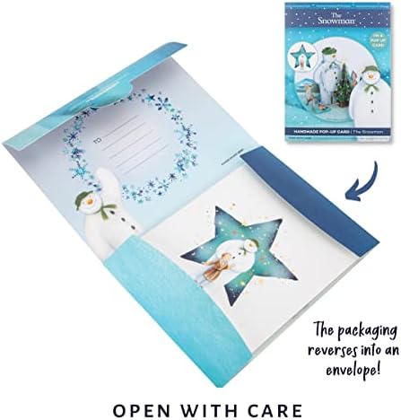 Cardology - The Snowman Pop Up Christmas Card - The Snowman Gifts Raymond Briggs - Penguin Officially Licensed