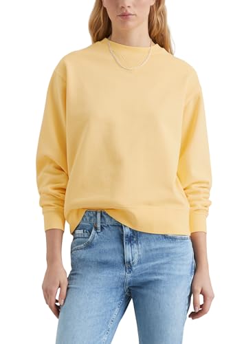Marc O\'Polo Denim Damen Sweatshirt aus Bio-Baumwolle Relaxed Fit, Gelb (Orange Sand), M Marc O\'Polo Denim Damen Sweatshirt aus Bio-Baumwolle Relaxed Fit, Gelb (Orange Sand), M
