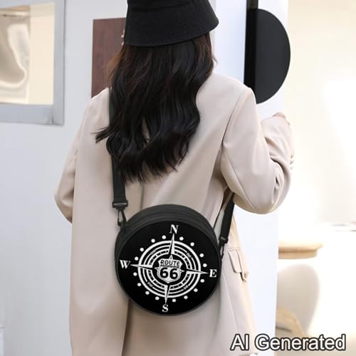 Image of Women Novelty Round Clock Shape Zippered Clock Purses for Women Tote Handbag Shoulder Bag, Gift for Mom Girlfriend