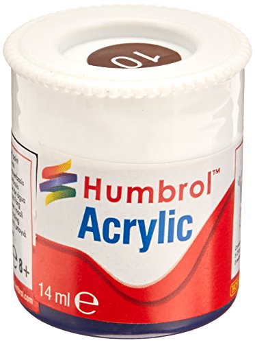 Humbrol 14 ml Acrylic Paint No. 156 Dark Camouflage (Grey Satin)