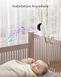 Comfyer BM01 Baby Monitor Mount, 16.5 Support de bras flexible de pouce, support de caméra stable se fixe à la crèche, aucun outil ou dommage mural