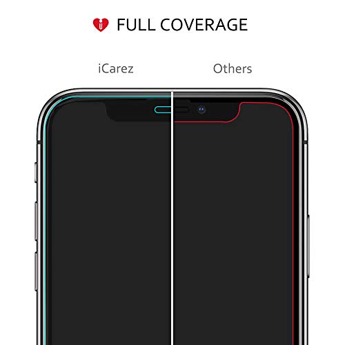 Icarez Tempered Glass Screen Protector For Iphone 11 Pro Max 2019 / Iphone Xs Max 6.5-Inches 2018, 2-Pack Full Coverage #TOP6