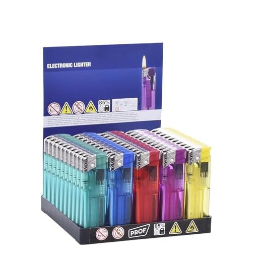 DISPAU Mechero Electrónico Recargable, Pack de 50 Mecheros Baratos de Colores Surtidos, Fácil de Encender (50) Exclusivo de DISPAU
