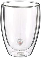 Bodum PAVINA Coffee Mug, Double-Wall Insulate Glass Mug, Clear, 12 Ounces Each (Set of 2)