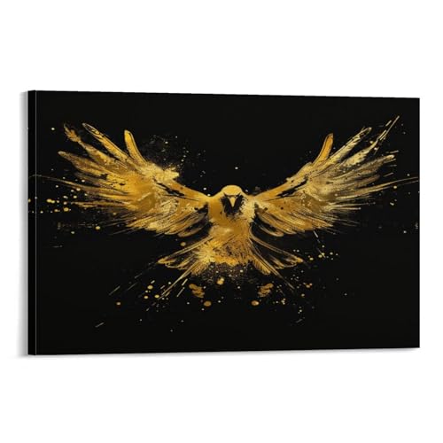 Décoration murale aigle grande toile 60x90cm pour salon