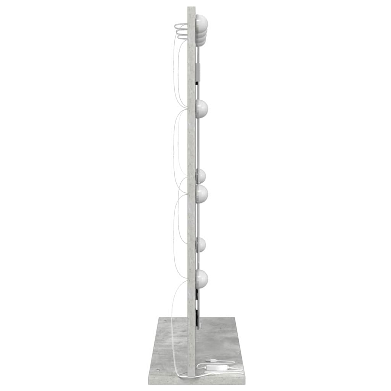 Gecheer Kosmetikspiegel Beton grau 70 x 50 x 18 cm Spiegel, Deko Spiegel Bathroom Mirror für Badezimmer Make-up Rasur Wohnung Hotel868336