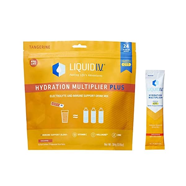 Liquid I.V. Hydration Multiplier Plus Immununterstützung, wiederverschließbarer Beutel, 384 ml, 24 Stück