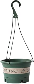 植木鉢 吊り鉢 ハンギングプランター プラスチック製 吊り下げ 壁掛け pp樹脂 耐久性 耐候性 通気性があり 変形しにくく 耐食性があります 家庭植物/多肉/花植物/ハーブ/サボテン 屋内 屋外 ガーデニング装飾 (アーミーグリーン,S(口径16cm))