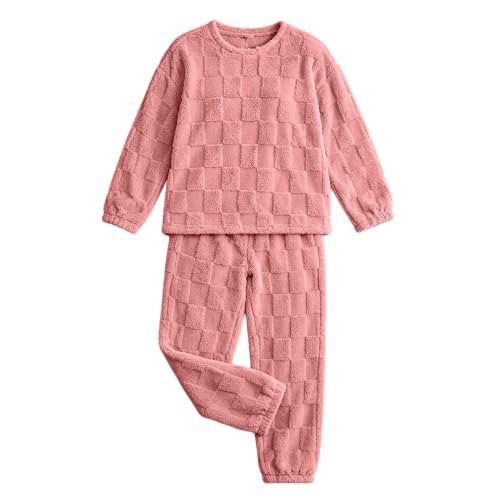 dyiozbga Warm Pajamas for Women Set Fuzzy Comfy Winter Loungewear Pink L - image 3