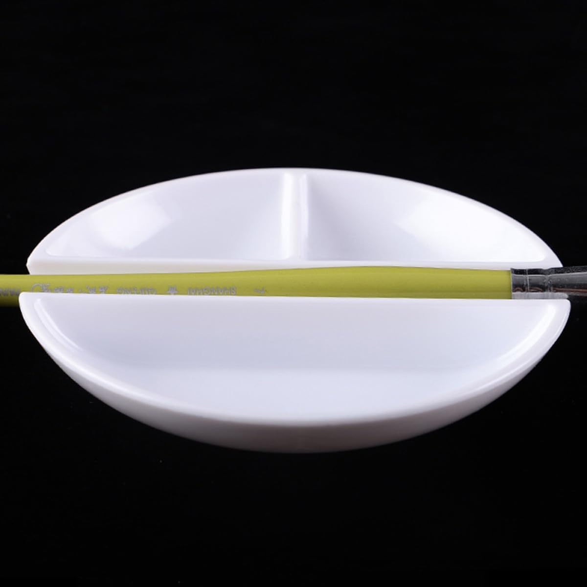 3pcs Multi-Purpose Round Palette and Ink Tray Set for Calligraphy and Painting, Porcelain White Paint Mixer for Students and Adults, Portable Art Mixing Trays