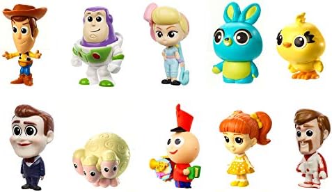 Disney Pixar Toy Story 4 Mini Figures 10-pack Character Collection, Birthday Gift for Kids 3 to 8 Years Old