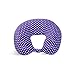 World's Best Feather Soft Microfiber Neck Pillow, Purple Mini Polka Dot