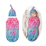 Mermaid Swaddle Blankets Soft Receiving Blanket Baby Swaddle Wrap for Baby Girls Boys