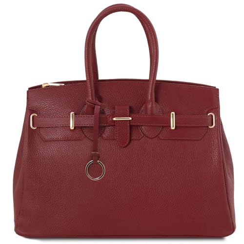 Tuscany Leather TLBag Bolso a mano con detalles color oro
