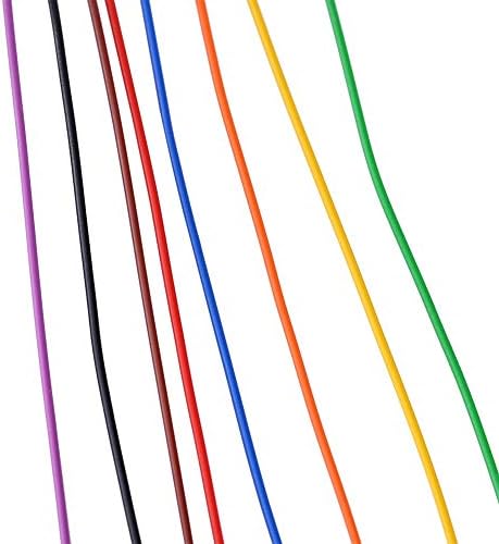UMTMedia® - Wrapping Wire MIXED 250M - 30AWG Insulated Silver Plated Single Core Copper PCB 0.25mm Kynar