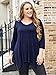 LARACE Plus Size Tops for Women Tunic Asymmetrical Dress Shirts 3/4 Sleeve V Neck Flowy Ladies Clothes for Leggings(Navy Blue 2X)