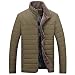 Produktbild Aoogo Herren Winter Jacke Steppjacke Winterjacke gefüttert mit Stehkragen Männer Casual Winter Solide Warme Taste Langarm Jacke Mantel Outwear Tops