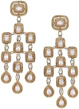 Rubans Earrings Zircon Stud Stylish Traditional Women Wedding Fashion Gift for Women & Girls
