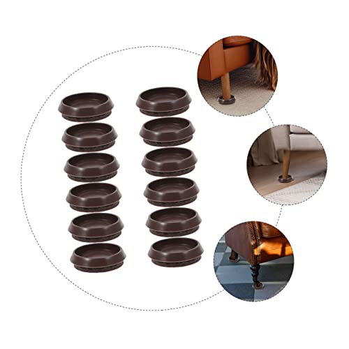 Angoily Alfombras 12 Piezas Copa con Ruedas Fijas Estera De La Silla para La Alfombra Protectores De Patas De Muebles Taza De La Rueda De La Silla Sintió Almohadilla para Patas De Ronda - imagen 6