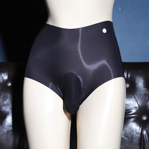 LESOYA Men's Sexy See Through Sheer Ice Silk Panties High Elastic Low Rise Boxer Briefs with Sheath Underwear4