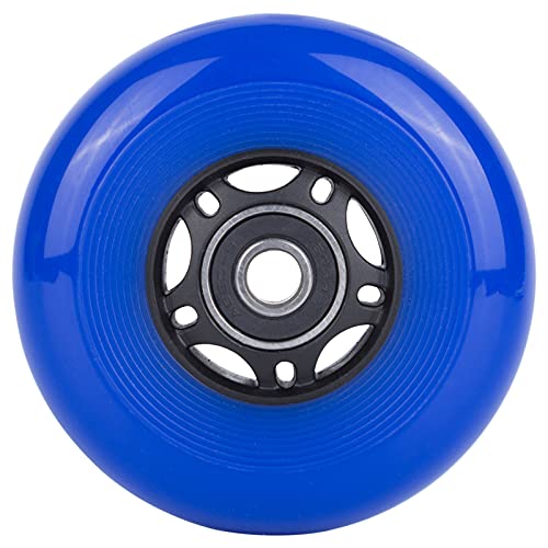 Aowish 80Mm Inline Skate Wheels 85A Indoor & Outdoor Blue Hockey Roller Blades Replacement Wheel W/Abec 9 Bearings And Aluminum Spacers (8-Pack) #TOP5
