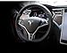 TopDall Steering Wheel Carbon Fiber Interior Sticker Compatible for Tesla Model S and Model X