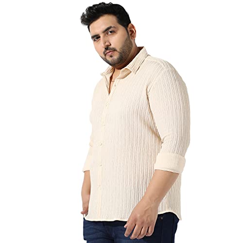 Image of Instafab Plus Men's Button Up Regular Fit Shirt for Casual Wear Modern Clothing Shirt Crafted with Regular Sleeve, Comfort Fit & High-Performance for Everyday Wear
