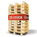 Einwegpalette 60 x 80 cm NEU Holz Vollholz Palette Traglast 500 kg | 20 Stück