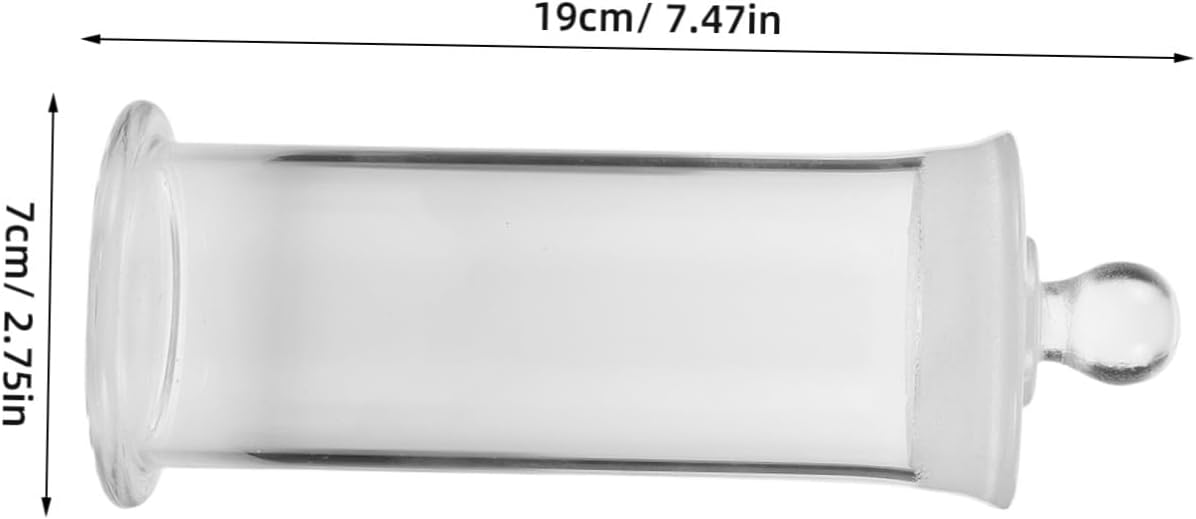 Cabilock Glass Specimen Display Bottle with Lid, Airtight Glass Jar for Specimen Collection and Storage, Smooth Surface, Easy Maintenance, for Laboratory Use and Study Areas