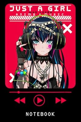 Just A Girl Who Loves Anime And Music Kawai Pastel Gothic Notebook: Cute Anime Girl Journal Or Notepad Diary, 6 x 9 120 Pages College Ruled Notebook, Anime Lover Gift Idea | Ya disponible en tu tienda friki favorita! En mundofriki.es!