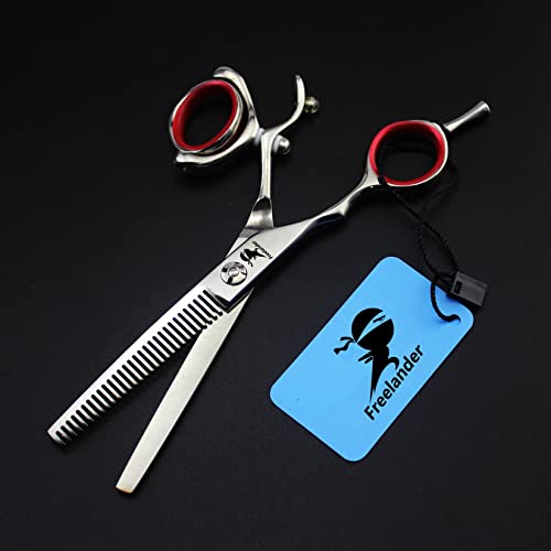 Freelander 5.5 Inch Left Hand Professional Barber Hair Cutting Scissors Swivel Thumb Thinning Shears - For Left-Handed Hairstylist (A-5.5 Inch Left Hand) #TOP2