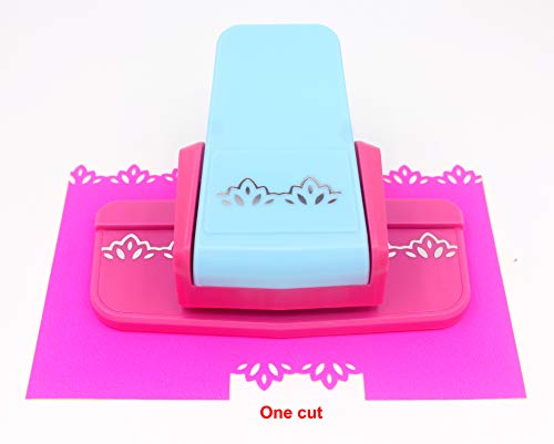 Kucaa Handmade Scrapbooking Edge Puncher Fancy Border Punch Lotus Flower Design Diy Paper Cutter (Lotus Flower) #TOP1