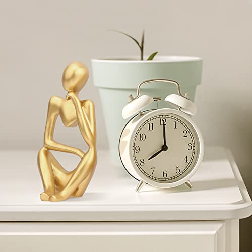 Abstract Sculptures, 3 Pieces Resin Figure Statue, The Thinker Statue, Statues And Sculptures For Home Office Desk Desktop Shelf (Gold) #TOP4