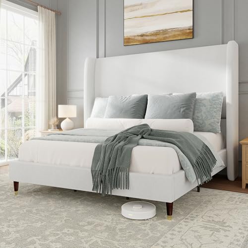 Jocisland King Upholstered Platform Bed Frame