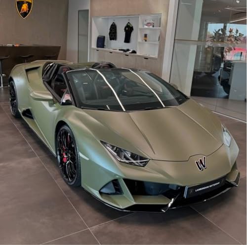 Image of WISDOM Matte Satin Milltry Green Vinyl Car Wrap Air Release, Self Adhesive, Vehicle wrap Sheet for Automotive Bike DIY Exterior Interior Decoration (MILLTRY Green, 20 Inch X 12 Feet)