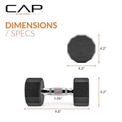 CAP Barbell 12-Sided Coated Dumbbell with Chrome Handle, Pair, 12 LB by CAP - Image 4