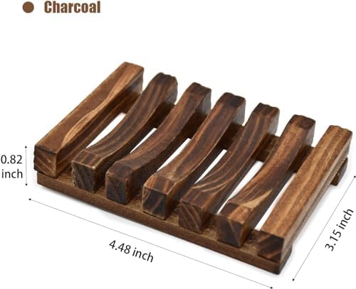 Kelebs Natural Wooden Soap Dish for Shower or Sink, Zero Waste, Plastic Free image 4