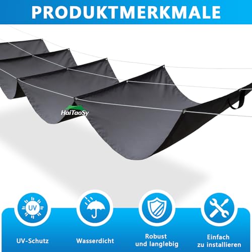 Toldo resistente a desgarros e impermeable rectangular con protección UV 95% 3