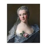 Jean-Marc Nattier.Manon Balletti.Reproduction de Tableaux célèbres.Impressions sur toile Affiche d'oeuvre.Pour chambre-60x70cm No Frame