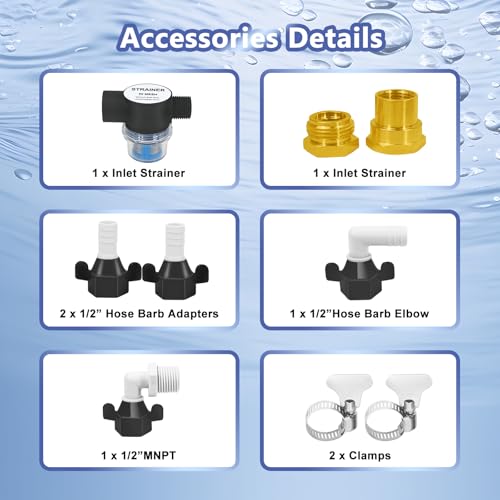 Image of EF5500-BOX 12V Sprayer Pump, Soft Wash Pump, 5.5GPM 60 PSI Diaphragm Pump, Pressure Switch and Self-Priming, Chemical and Corrosion Resistant for Agricultural Spraying, Soft Wash System, RV, Boats
