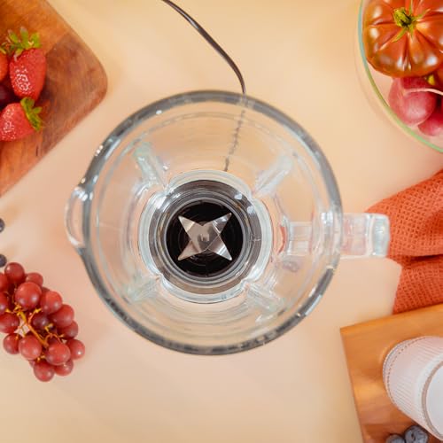 Cecotec RetroTwist Blue Blender, 800 W maximaal vermogen, pulse-functie, 4-lemmetmes met zwarte titanium coating en kan met 1 l, vintage design in blauw - Afbeelding 6