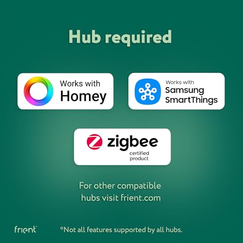 frient Intelligent Heat Alarm | Funk Hitzemelder | kabelloser Feuersensor | sofortiger Feueralarm | batteriebetrieben | Zigbee | funktioniert mit Homey, Home Assistant und SmartThings (Packung mit 2)