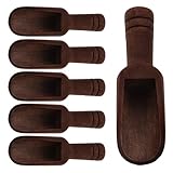 Housoutil 6 Piezas 6 Cucharas Pequeñas de Madera para Sal y Condimentos Juego Compacto para Té Cucharas Medidoras Prácticas de Madera Natural Uso en Cocina y Hogar