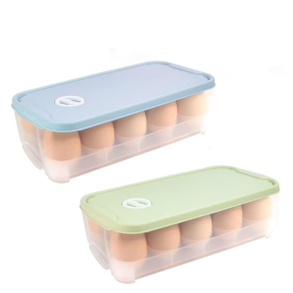 Contenitore Per Uova,2 pezzi Porta Uova Plastica da Trasporto,Contenitori Uova Porta Uovo da Frigorifero,con moschettone,Portauova Portatile,per