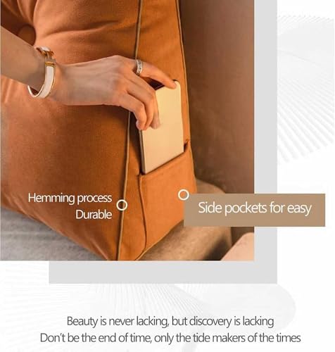 Almohada triangular de lectura para camas con funda extraíble orange 6