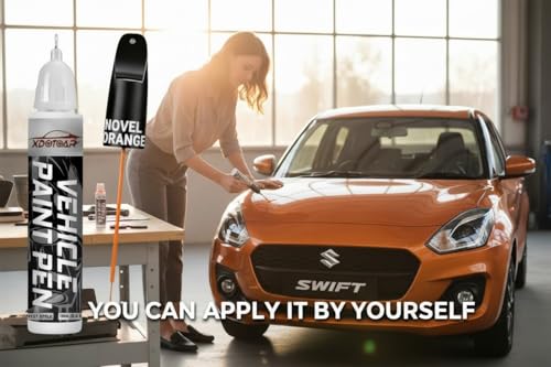 Image of XDOTOAR Car Touch Up Paint for Maruti Suzuki Swift Novel Orange (WBL) | 2K Paint Technology | Exact Color Match | Car Scratch Repair Paint Pen | Automotive Touch Up Paint | Quick Drying | Rust Protection | 18ml