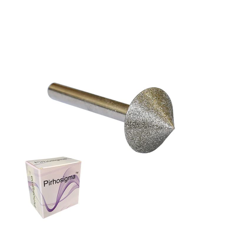 Pirhosigma Tapered Drill Bit Chamfer Cutter Countersink Diamond Grinding Hole Tool 20 mm Dia 90 Degree 8 mm Shank For Ceramic Glass Marble Wood