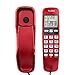 Produktbild Home Office Hotel Kabelgebundenes Telefon mit Kristallknopf, FSK/DTMF Telefon mit Zwei Anrufer ID Systemen und Festnetzanschluss Kabelgebundenes Telefon mit LCD Display(Rot)