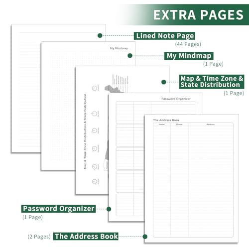 AHGXG 2024-2025 Planner, Academic Planner July 2024 - June 2025 Weekly Monthly Planner, 12 Months, A4 8.5\"x11\" Planner, with Soft Leather Cover, Notes Pages, 100GSM Thick Paper, Pocket - -DarkGreen
